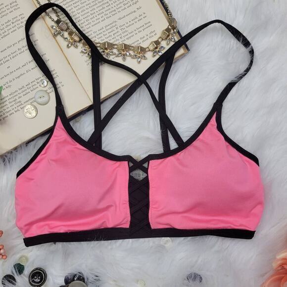 PINK Victoria's Secret Swim Reversible Lattice Bikini Top‎ Small - Picture 1 of 7